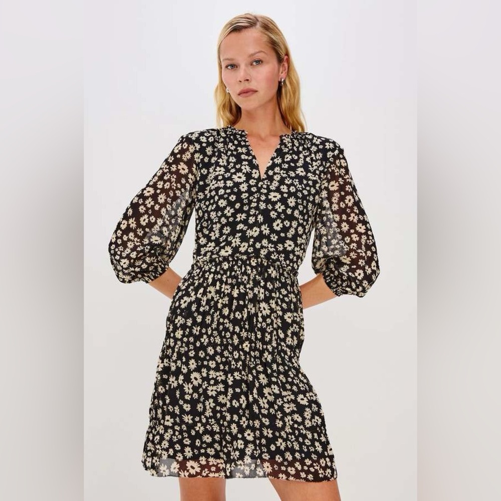 Rails Black Floral Yolani Dress in Sun Daisies size Medium